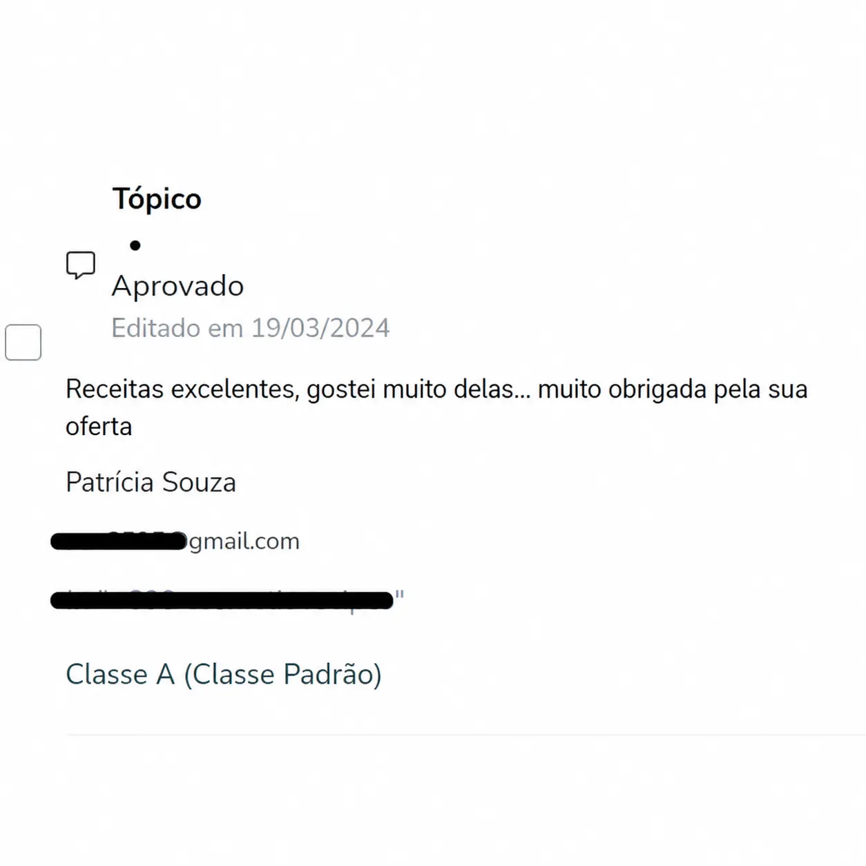 Depoimento Patrícia Souza