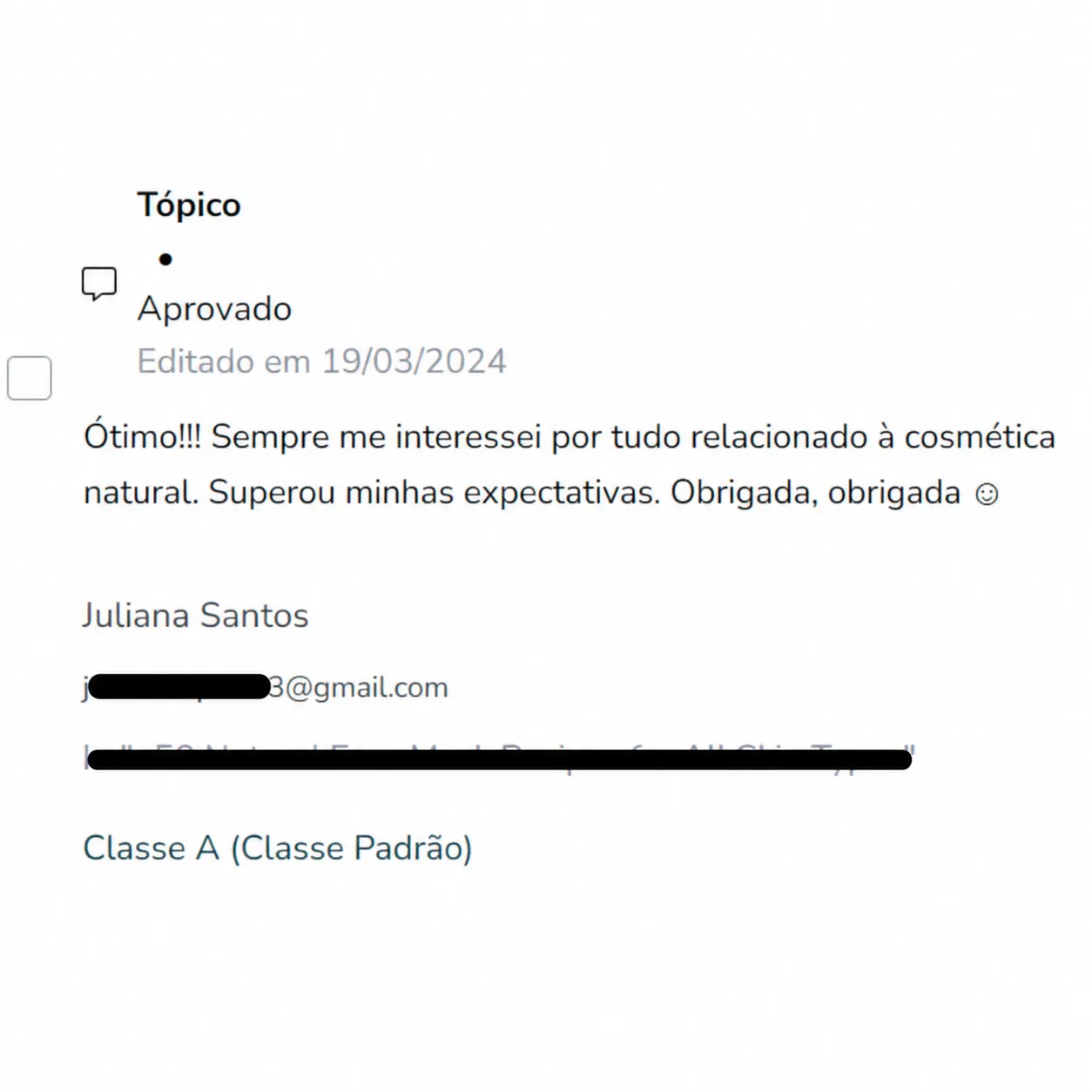 Depoimento Juliana Santos
