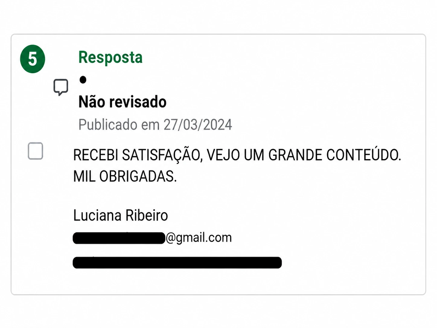Depoimento Luciana Ribeiro