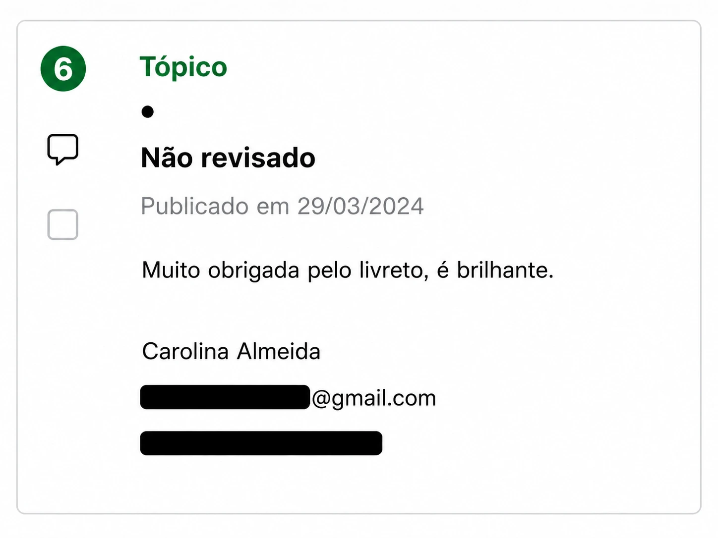 Depoimento Carolina Almeida
