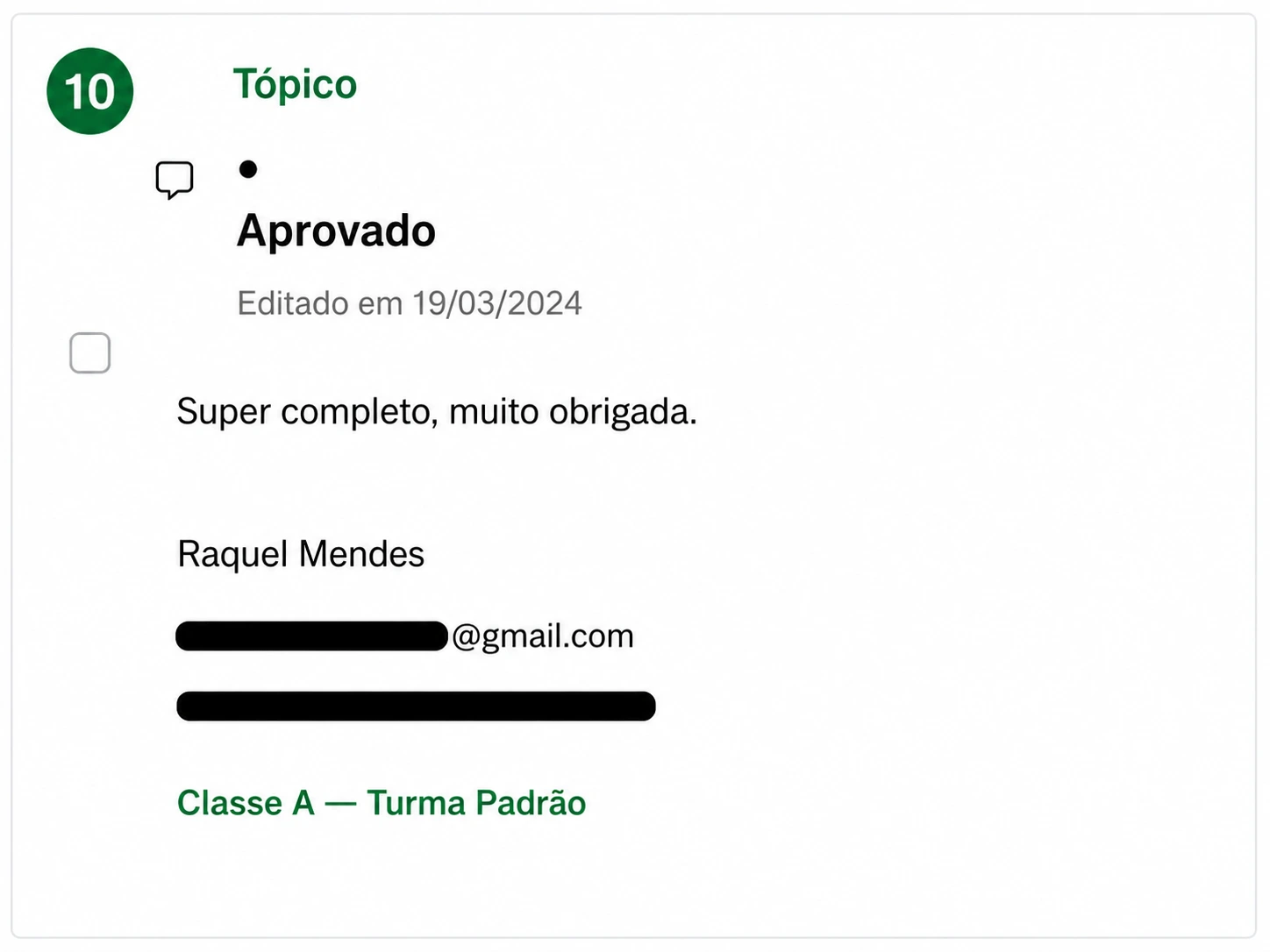 Depoimento Raquel Mendes